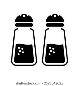 Salt and Pepper Shakers icon vector design template simple and clean