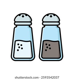 Salt and Pepper Shakers icon vector design template simple and clean