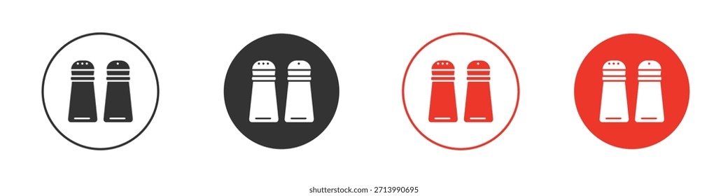 Icono de salero y pimentero. Diseño de Vector de Web