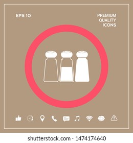Salt or pepper shakers - set. Graphic elements for your design