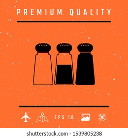 Salt or pepper shakers - set. Graphic elements for your design