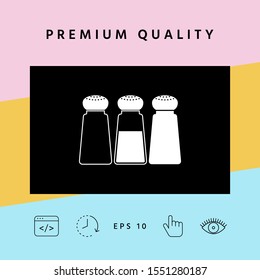 Salt or pepper shakers - set. Graphic elements for your design