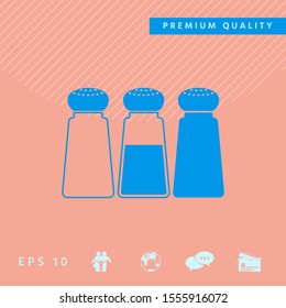 Salt or pepper shakers - set. Graphic elements for your design