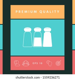 Salt or pepper shakers - set. Graphic elements for your design