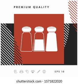 Salt or pepper shakers - set. Graphic elements for your design