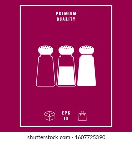 Salt or pepper shakers - set. Graphic elements for your design