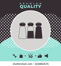 Salt or pepper shakers - set. Graphic elements for your design