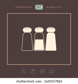 Salt or pepper shakers - set. Graphic elements for your design