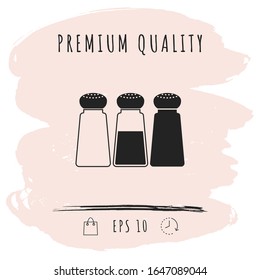 Salz- oder Pfefferschüttler - Set. Grafische Elemente für Ihr Design