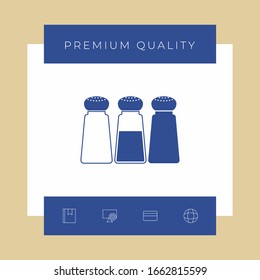 Salz- oder Pfefferschüttler - Set. Grafische Elemente für Ihr Design