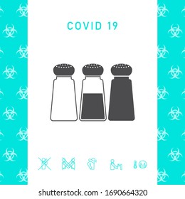 Salt or pepper shakers - set. Graphic elements for your design