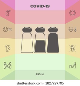 Salt or pepper shakers - set. Graphic elements for your design