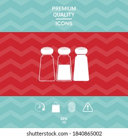 Salt or pepper shakers - set. Graphic elements for your design