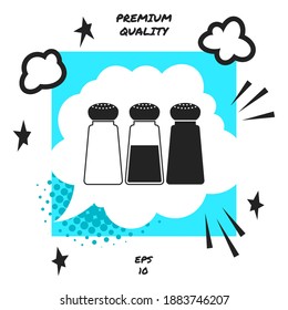 Salt or pepper shakers - set. Graphic elements for your design