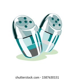 salt and pepper shakers vector illustration