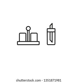 Salt, pepper and sugar  line art vector icon for food apps and websites
