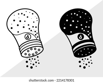 Ilustración De Vectores Impresos De Sal Y Pepper SVG