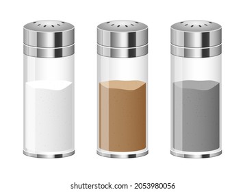 Salt and pepper vector design illustration isolated on white background