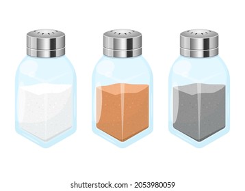 Salt and pepper vector design illustration isolated on white background