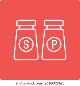 Salt and pepper vector icon. Can be used for printing, mobile and web applications.