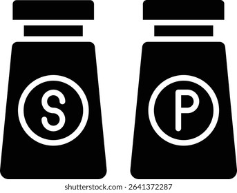 Salt and pepper vector icon. Can be used for printing, mobile and web applications.