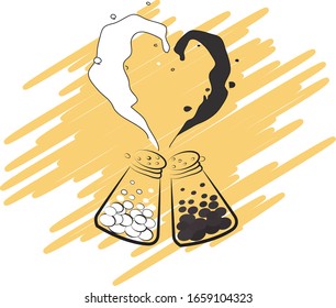 Sal y Pepper: ilustración vectorial 