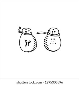salt and pepper vector sketch