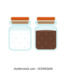 Salt and Pepper vectors. wallpaper. salt and pepper on white background.