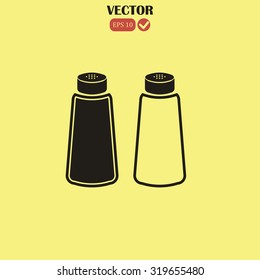 Salt and pepper, web icon. vector design