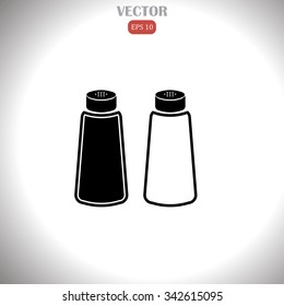 Salt and pepper, web icon. vector design