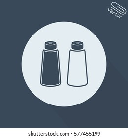 Salt and pepper, web icon. vector design