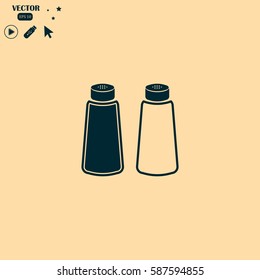 Salt and pepper, web icon. vector design