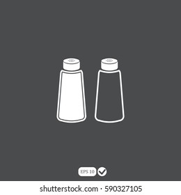 Salt and pepper, web icon. vector design
