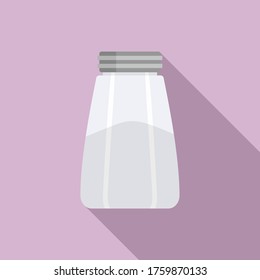 Salt pot icon. Flat illustration of salt pot vector icon for web design
