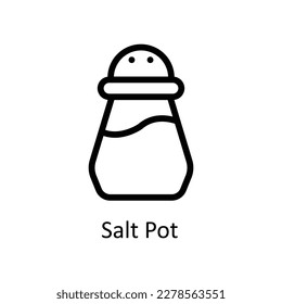 Salt Pot Vector       outline Icons. Simple stock illustration stock