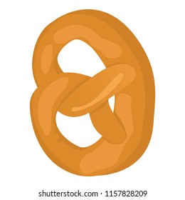 Salt pretzel icon. Isometric of salt pretzel vector icon for web design isolated on white background