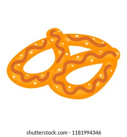 Salt pretzel icon. Isometric of salt pretzel vector icon for web design isolated on white background