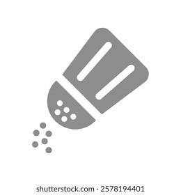 Salt or saltern vector icon. Sodium or saltshaker seasoning symbol.