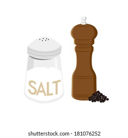 Salt Shaker And Black Pepper