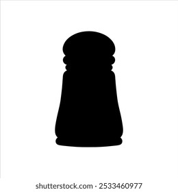Salt shaker black silhouette vector illustration on white background