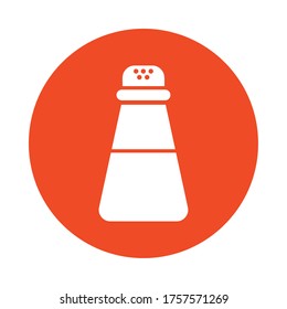 salt shaker block style icon vector illustration design