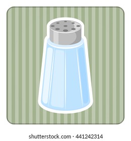 Salt shaker cartoon icon. Vector illustration in cartoon style