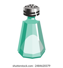 salt shaker glass bottle vector illustration