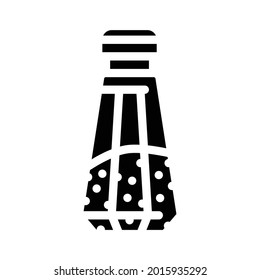 salt in salt shaker glyph icon vector. salt in salt shaker sign. isolated contour symbol black illustration