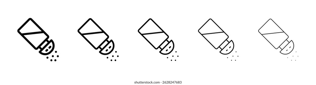 Salt shaker icon in black. Vector illustration for graphic design
