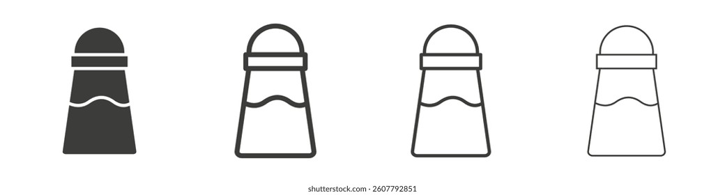 Salt shaker icon collection for website designs