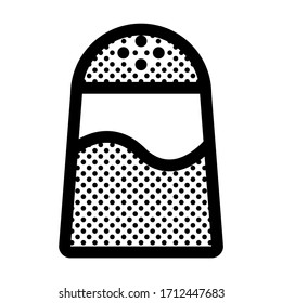 Salt Shaker. Icon Filled with Dots.