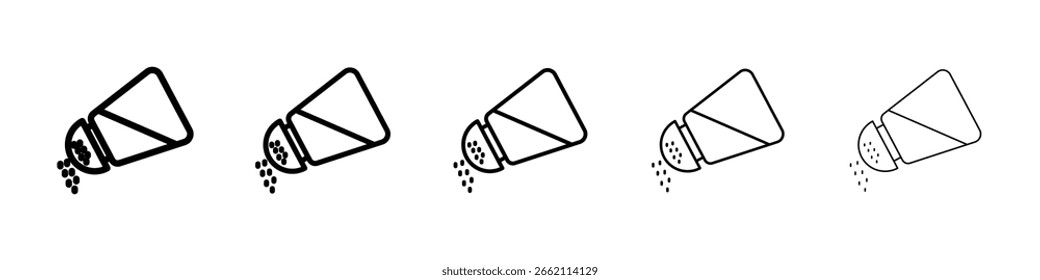 Icono de salero lleno de concepto de signo plano para el Diseño web.
