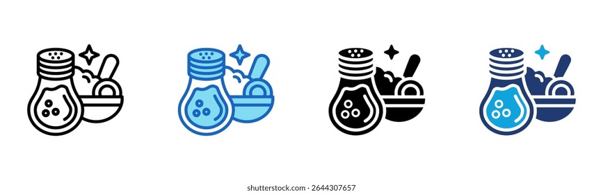 Ícone do Salt Shaker Ilustração do vetor de vários estilos