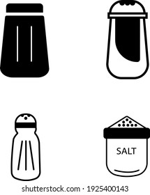 salt shaker icon set. simple desain